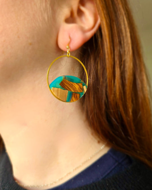 Boucles Cabas Bleu pétrole